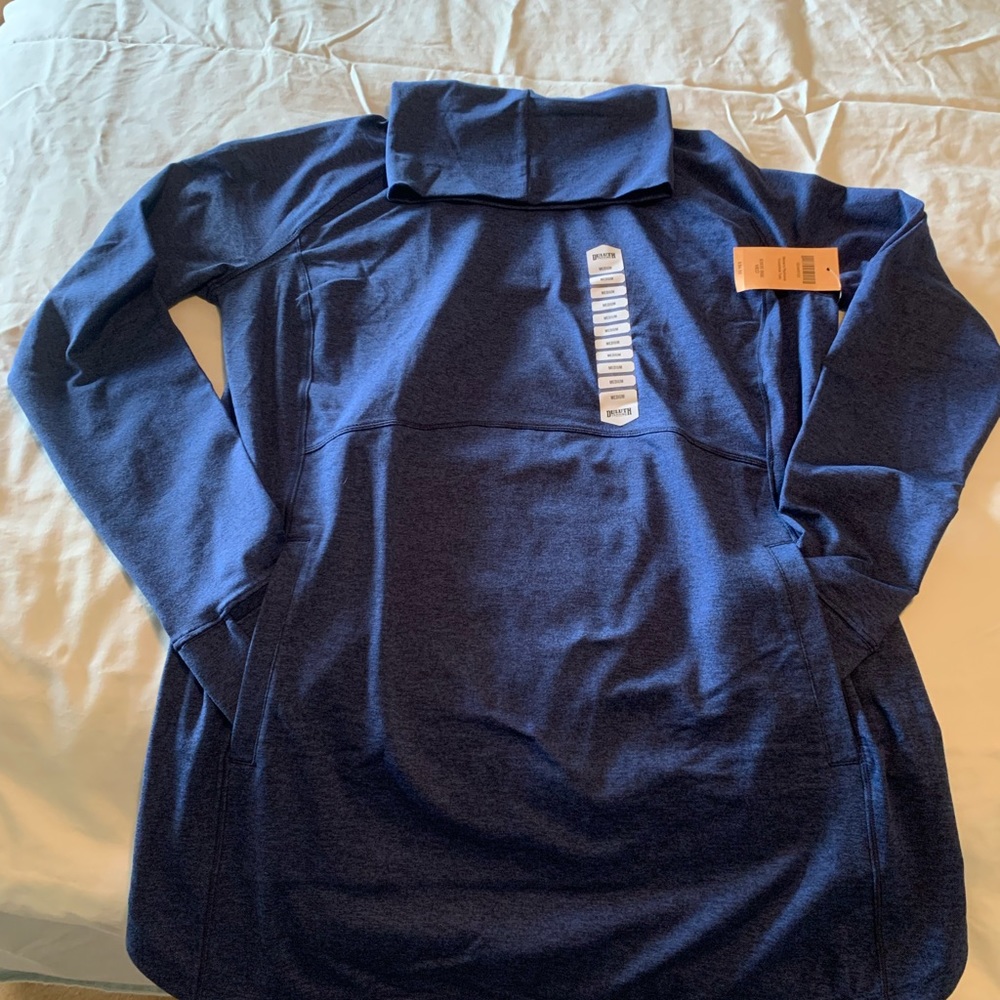 Duluth Women’s Plushcious Funnel Tunic, Med. Blue
